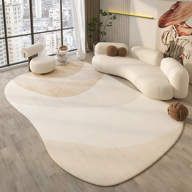 Irregular Living Room Large Area Carpets Gradient Color Bedroom Carpet Line Geometric Decoration Rug Minimalist Creative Rugs IG - Image 5
