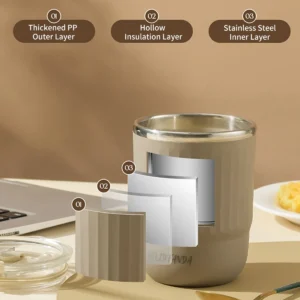 WORTHBUY Thermal Coffee Cup Portable 304 Stainless Steel Milk Tea Coffee Mug Leak-proof Tumbler Insulated Water Cups - Image 4