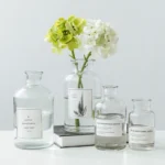 Modern Glass Bud Vases Decorative Glass Plants Bottle Clear Small Vases for Wedding Party Dining Table Centerpieces Home Decor