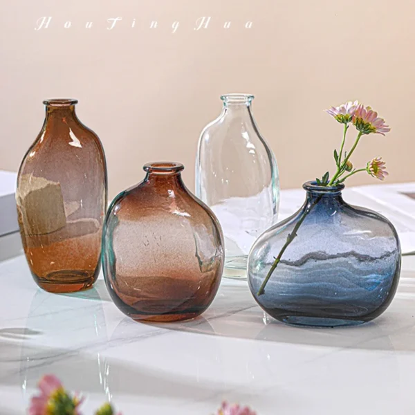 Decorative Flower Vase Retro Flowers Bottle Home Decoration Irregular Vase for Hydroponics Plant Room Decor Desktop Ornaments 꽃병 - Image 2