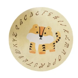 Nordic Cartoon Animal Round Imitation Cashmere Carpet Bedroom Bed Blanket Children's Room Study Swivel Chair Non-Slip Mat - Image 5