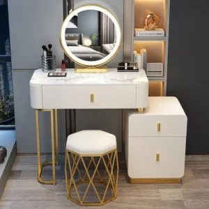 Vanity Dressing Table Luxury Modern Advanced Makeup Desk Mirrors Makeup Table Large Storage Minimalist Cabinet Dresser Furniture
