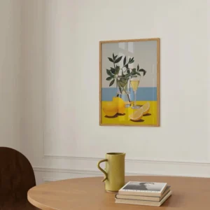 Italian Summer Amalfi With Lemons Drink Landscape Triptych Poster Canvas Painting Wall Art Pictures Kitchen Home Hotel Decor - Image 4