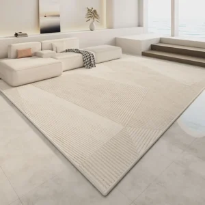 Cream Geometric Carpet Grey Beige Large Area Living Room Carpets Easy Care Bedroom Rug Artistic Lines Rectangular Rugs 양탄자 Ковер - Image 4