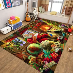 Christmas Rectangle Large Area Rugs Santa Claus Rug for Living Room Bedroom Carpet Playroom Decor Kid Gift - Image 5