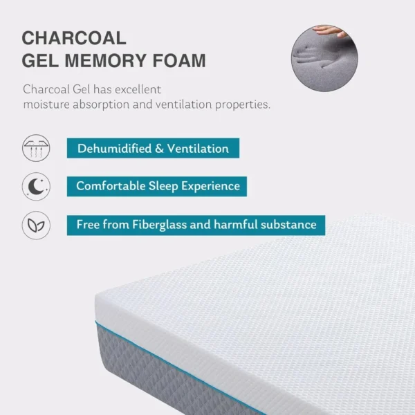 King Mattress 14 Inch, Memory Foam Mattress Bed in a Box, Back Pain Relief Mattresses Made in USA, Medium Firm Mattresses - Image 2