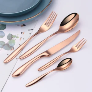 5/10/15/20/25Pcs Silver Dinner Set Stainless Steel 304 Tableware Gold Cutlery Mirror Western Knife Fork Spoon Kitchen Utensils - Image 5