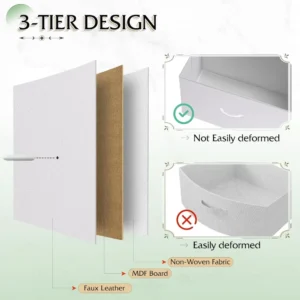 Tall Dresser for Bedroom, Fabric Dresser Storage Tower,Dresser & Chest of Drawers Organizer Unit with 11 Drawers,Storage Cabinet - Image 5