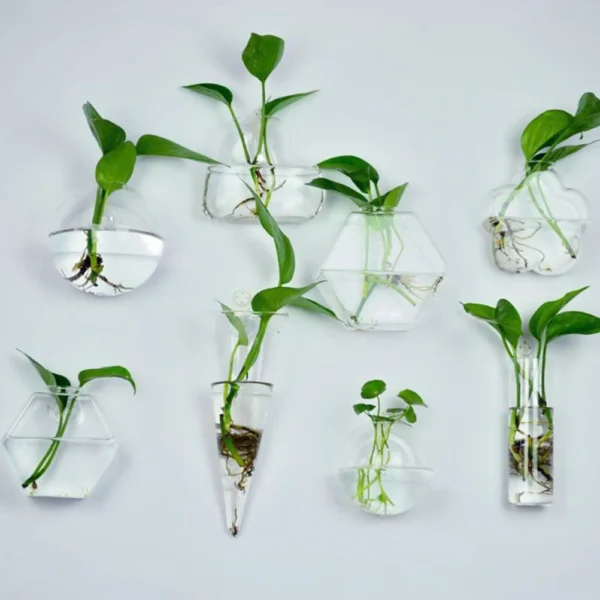 1Pc Wall Hanging Glass Flower Vase Terrarium Wall Fish Tank Aquarium Container Flower Planter Pots Home Garden Decoration - Image 2
