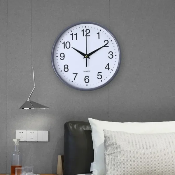 8 Inch Large Vintage Round Modern Decoration Home Bedroom Retro Time Kitchen Nordic Wall Clock Non-Ticking Quartz Clock