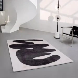 White Black Striped Carpet Minimalist Luxury Decoration Living Room Carpets Comfortable Soft Bedroom Rugs Easy Clean Sofa Rug - Image 4