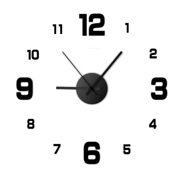 Modern Design Large Wall Clock 3D DIY Quartz Clock Fashion Watch Acrylic Mirror Sticker Living Room Home Decorations Decor