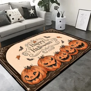 Halloween Spooky Witch Pumpkin Carpet for Living Room Decor Sofa Table Large Area Rugs Bedroom Bedside Foot Pad Antislip Doormat - Image 6