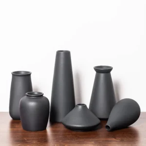 Small Ceramic Vase for Flowers Plants, Matte Vases for Modern Table Shelf Home Decor Wedding Frosted Elegant Ceramic Vase - Image 6