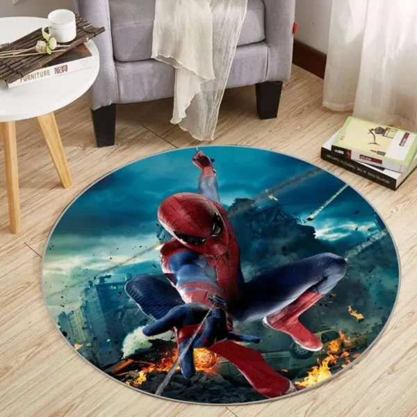 Marvel The Avengers Anime Carpet Living Room Roundness Carpet The Avengers Computer Mat Bedroom Bedside Rug Floor Balcony Rug - Image 4