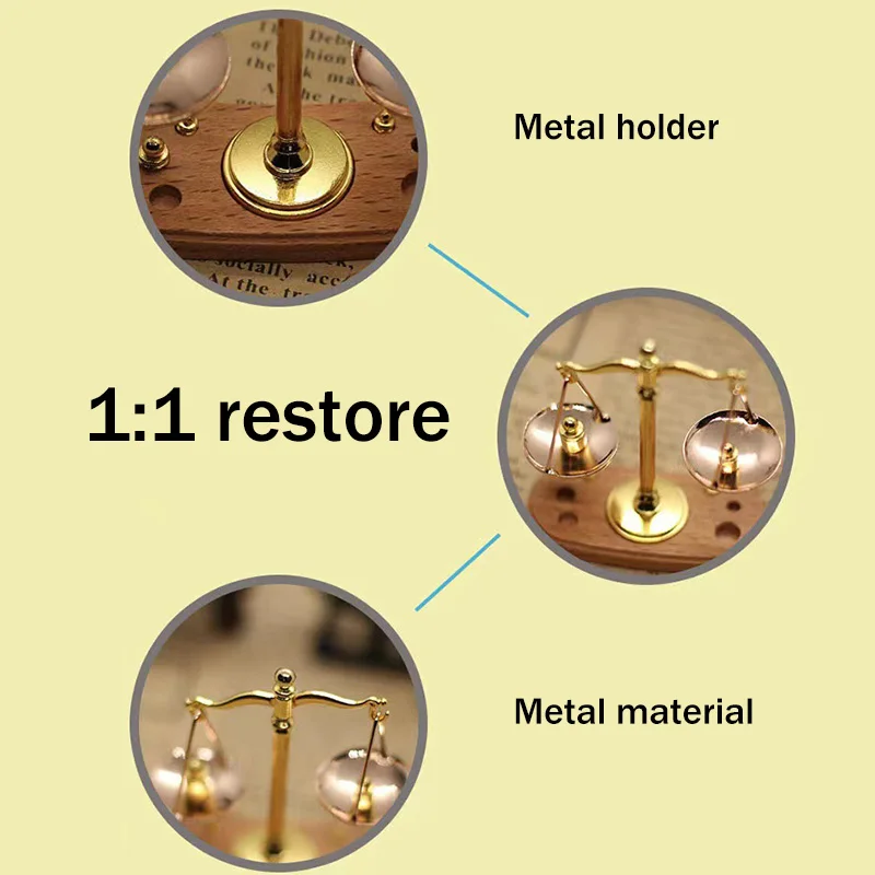 Mini Vintage Balance Scales Ornament Miniature Accessories Metal Antique Justice Scale Model Exquisite Home Decoration Kids Gift - Image 5