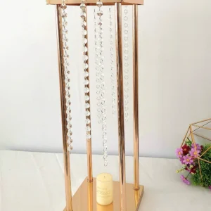 3/5/10 PCS/ LOT Flower Vase Gold Column Stand Metal Road Lead Wedding Centerpiece Flower Rack For Event Party Decoration - Image 6