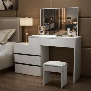 Minimalist Bedroom Vanity Table Luxury Mirror Vanity Stretchable Cabinet Dressers for Bedroom Tocador Nordic Furniture - Image 2