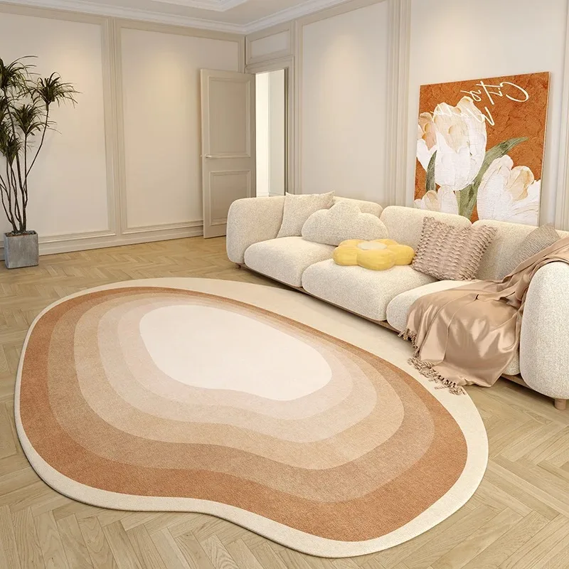 Irregular Living Room Large Area Carpets Gradient Color Bedroom Carpet Line Geometric Decoration Rug Minimalist Creative Rugs IG - Image 3