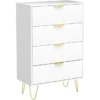 white-4-drawers