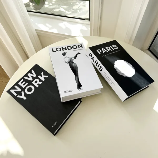 Modern Simulation Books Decorations for Home Luxury Coffee Table Ornaments Living Room Study Soft Fake Book Decorations Gifts