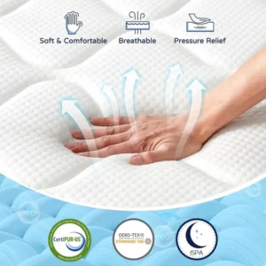 Queen Size Mattresses - Upgrade Strengthen 12 Inch Hybrid Queen Mattress in a Box, Memory Foam Queen Matress with Motion - Image 2
