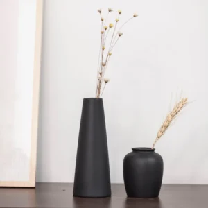 Small Ceramic Vase for Flowers Plants, Matte Vases for Modern Table Shelf Home Decor Wedding Frosted Elegant Ceramic Vase - Image 5