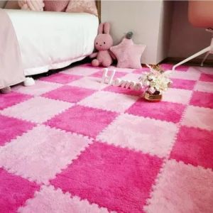 1-20pcs Soft Suede Carpet Anti-slip and Shockproof Sports Fitness Mat EVA Foam Puzzle Warm Carpet Children's Room Baby Play Mat - Image 3