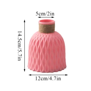 Creative Nordic Pineapple Rope Plastic Vase Flower Arrangement Flowerpot Living Room Porcelain Imitation Flower Ware Home Decor - Image 6