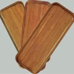 1PCS Tableware Solid Wood Round Dessert Plate Japanese-style Wooden Tray Snack Plate Dried Fruit Plate Wooden Plate - Image 5