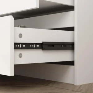 9 White Drawer Dressers, Modern Large Dresser,Wooden Long Dresser with 9 Handle Free Drawers, Storage Chest of Drawers - Image 5