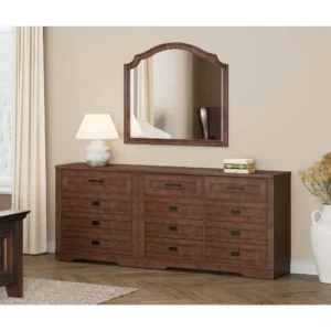 Dresser with 12 Drawers 2 in 1 for Bedroom,Wooden Closet Organizers and Storage,Follow Mounting Drawer of Chest for Liviing Room