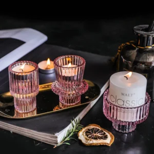 Nordic Glass Candlestick Candle Holders Tealight Candle Stand Transparent Glass Candlestick Candle Base Christmas Home Decor - Image 5