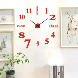 Soundless 90 To 120cm Large-sized 3D Number Poster Home Decoration DIY Wall Clock For Living Room Bedroom Study Hotel Big Decor - Image 2