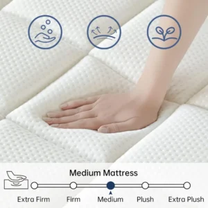 King Mattress, 12 Inch King Size Mattress in A Box, Ultimate Motion Isolation with Memory Foam Skin-friendly and Breathable - Image 3