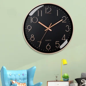 8 Inch Silent Quartz Wall Clock, Round 3D Digital Modern Wall Clock, Non-Ticking Wall Clock, Bedroom Living Room - Image 3