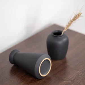 Small Ceramic Vase for Flowers Plants, Matte Vases for Modern Table Shelf Home Decor Wedding Frosted Elegant Ceramic Vase - Image 3