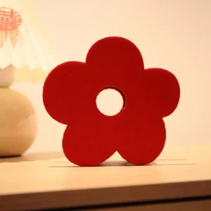 Creative Vase Ornaments Chinese Wedding Supplies Decor 3D Red Xi/Flower Shape Felt Handicrafts Retro Vase Home Party Room Layout - Image 5