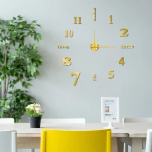 Soundless 90 To 120cm Large-sized 3D Number Poster Home Decoration DIY Wall Clock For Living Room Bedroom Study Hotel Big Decor - Image 3