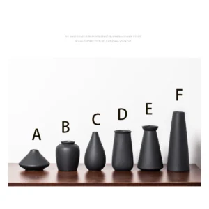 Small Ceramic Vase for Flowers Plants, Matte Vases for Modern Table Shelf Home Decor Wedding Frosted Elegant Ceramic Vase - Image 4