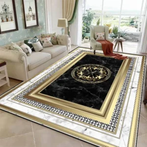 European Big Size Carpets Living Room Decoration Luxury Room Golden Soft Fluffy Floor Mat Bedroom Cloakroom Anti-skid Rugs Ковер - Image 4