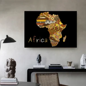 Vintage Map of Africa Poster Print Canvas Painting Africa Landscape Wall Art Picture For Modern Living Room Home Decoration - Image 2