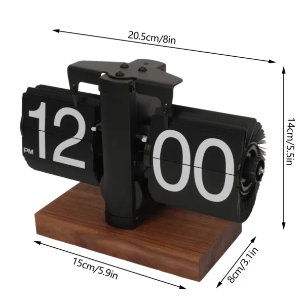 Vintage Digital Flip Page Clock Automatic Turning Battery Operated Mechanical Clock for Home Bedroom Office Decoration - Image 6