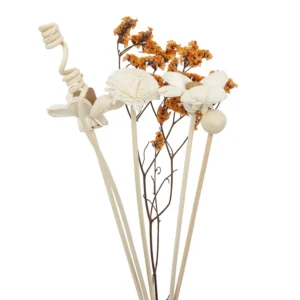 Primary Color Open Rose Reed Diffuser Sets Artificial Plant Fireless Aroma Vine Combination Desktop Decor Home Fragrance - Image 2