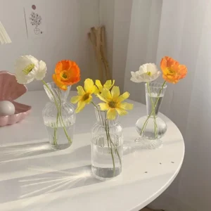 1pc Nordic Creative Transparent Vases for Plant Bottle Flower Pot Hydroponic Terrarium Arrangement Container Flower Table Vase - Image 4