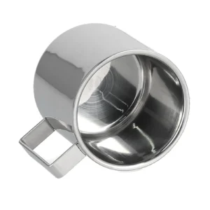 Insulated Coffee Cup with Saucer Spoon Set Stainless Steel Double Walled Mugs Milk Tea Cup for Kitchens Hotels Coffee Shops - Image 4