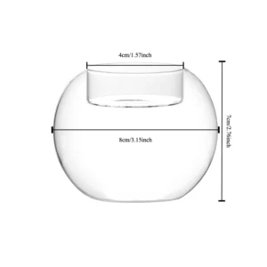 6/12Pcs Transparent Round Hollow Glass Candle Holder Christmas Wedding Banquet Bar Party Wax Holder Candlesticks Home Decoration - Image 2