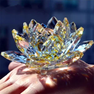 Feng shui Quartz Crystal Lotus Flower Crafts Glass Paperweight Ornaments Figurines Home Wedding Party Decor Gifts Souvenir - Image 3