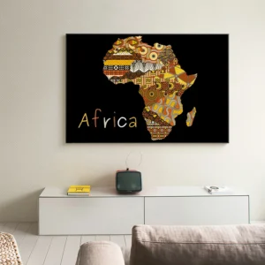 Vintage Map of Africa Poster Print Canvas Painting Africa Landscape Wall Art Picture For Modern Living Room Home Decoration - Image 4