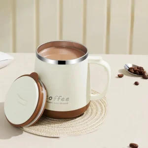 New Office and Business Water Cups, Stainless Steel Mugs with Tea Filters, Double-layer Anti Scalding Plastic Handle Coffee Cups - Image 5